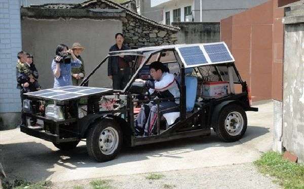 Китайский автомобиль на солнечных батареях